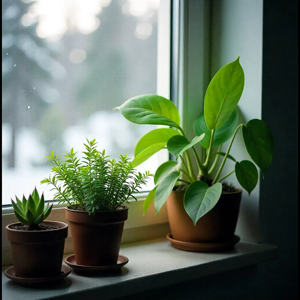 Spider plant with variegated leaves
